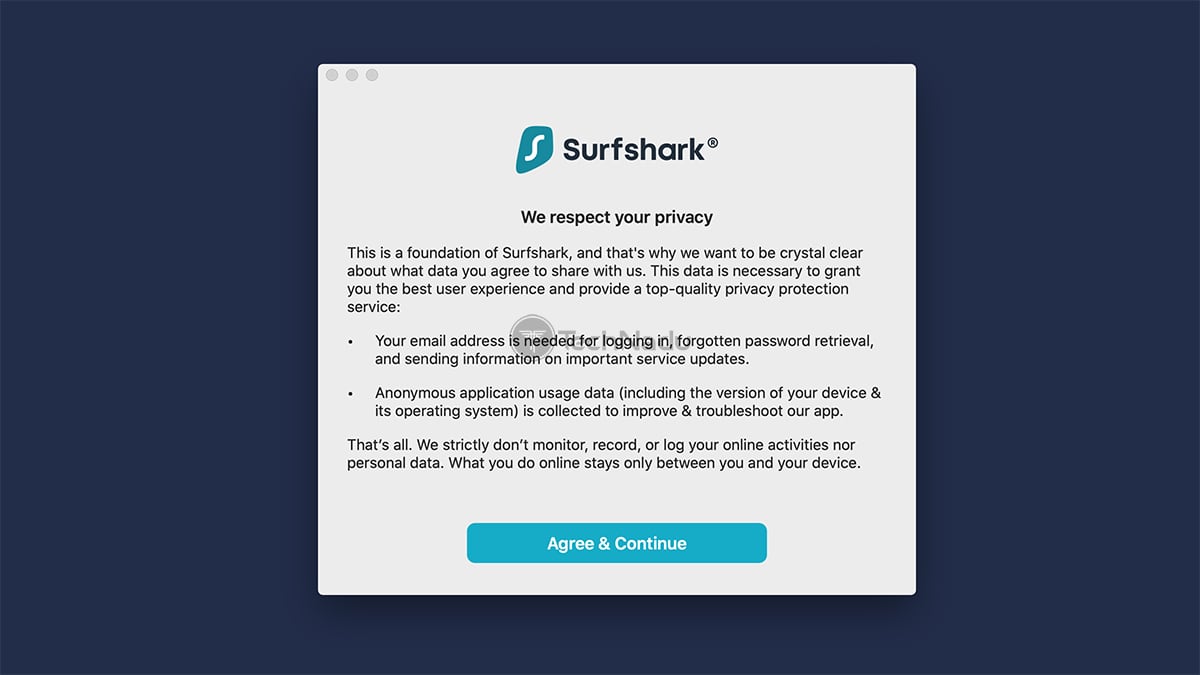 Surfshark Privacy Prompt