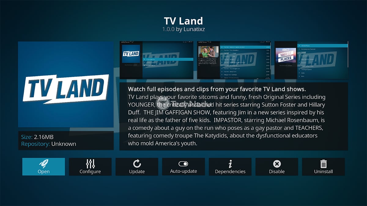TV Land Kodi Addon