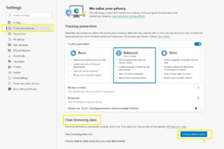 clear cookies in edge clear cookies in edge