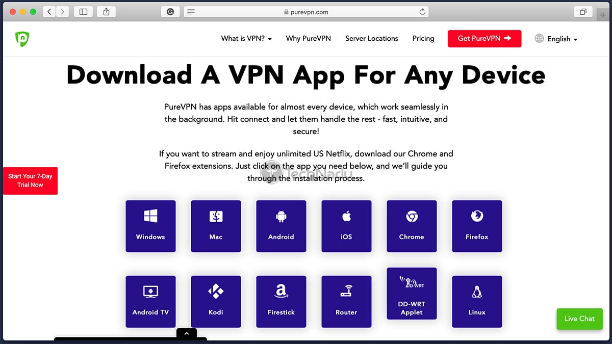 List of PureVPN Applications