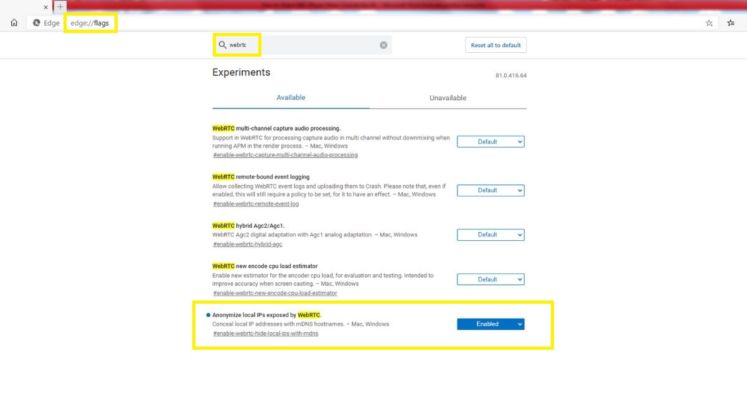 Anonymize local ips exposed by webrtc что это