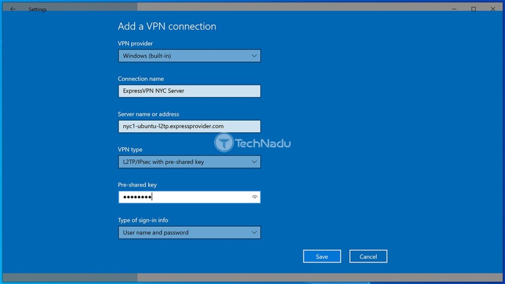 Adding VPN Connection Manually Windows 10