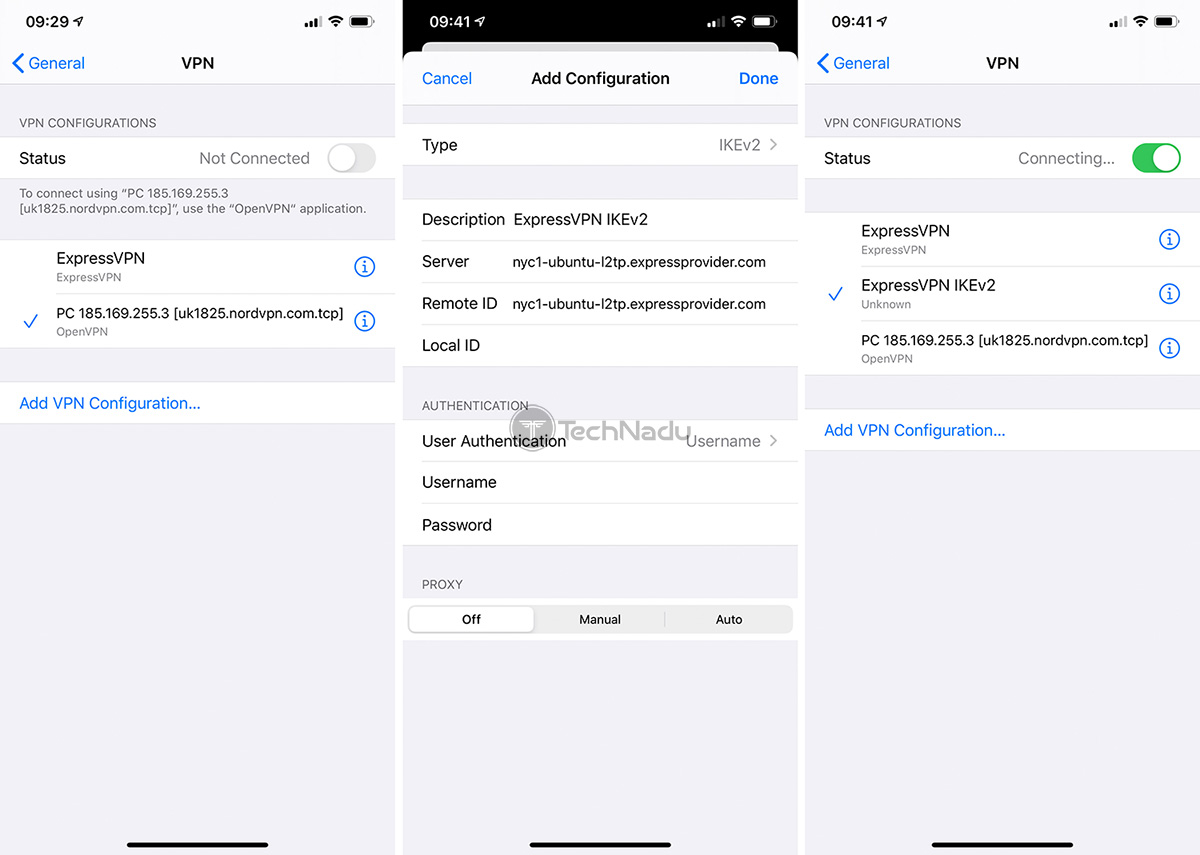 Manual VPN Configuration on iOS