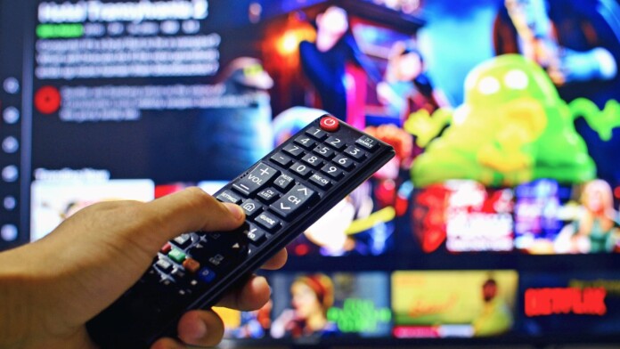 Remote in Front of Netflix TV