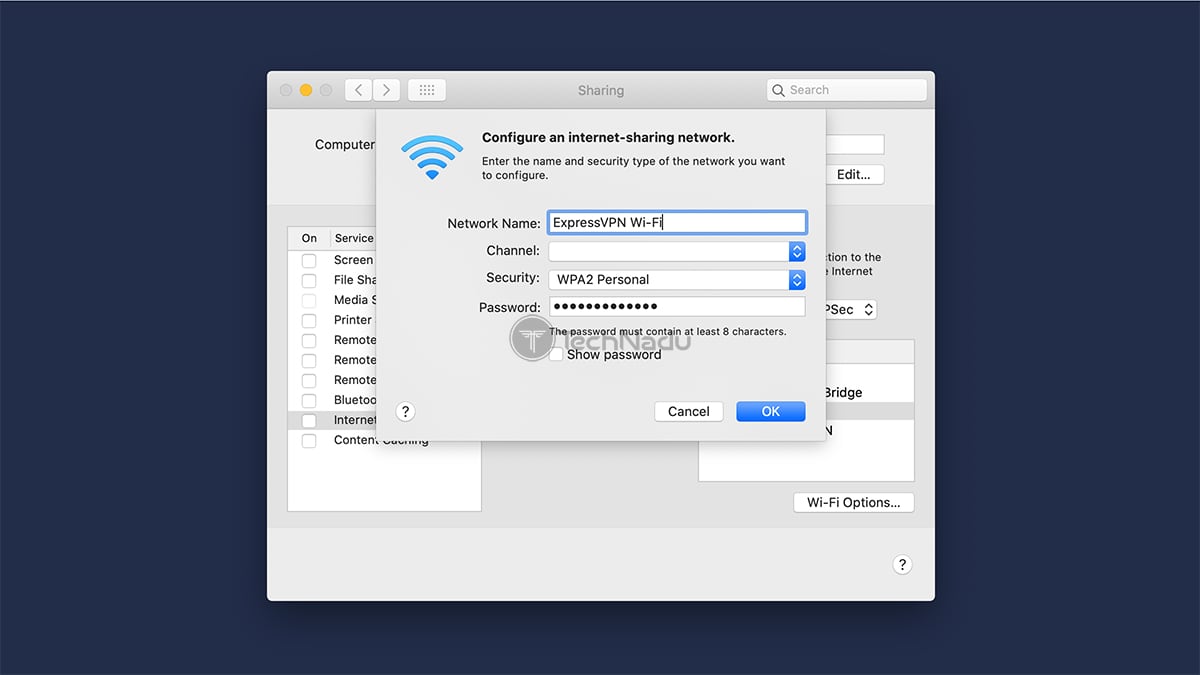 Wi-Fi Sharing macOS Catalina