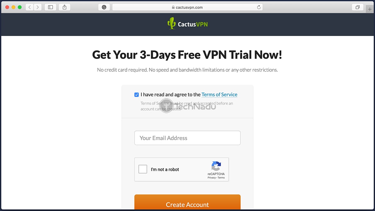 no credit card free vpn trial