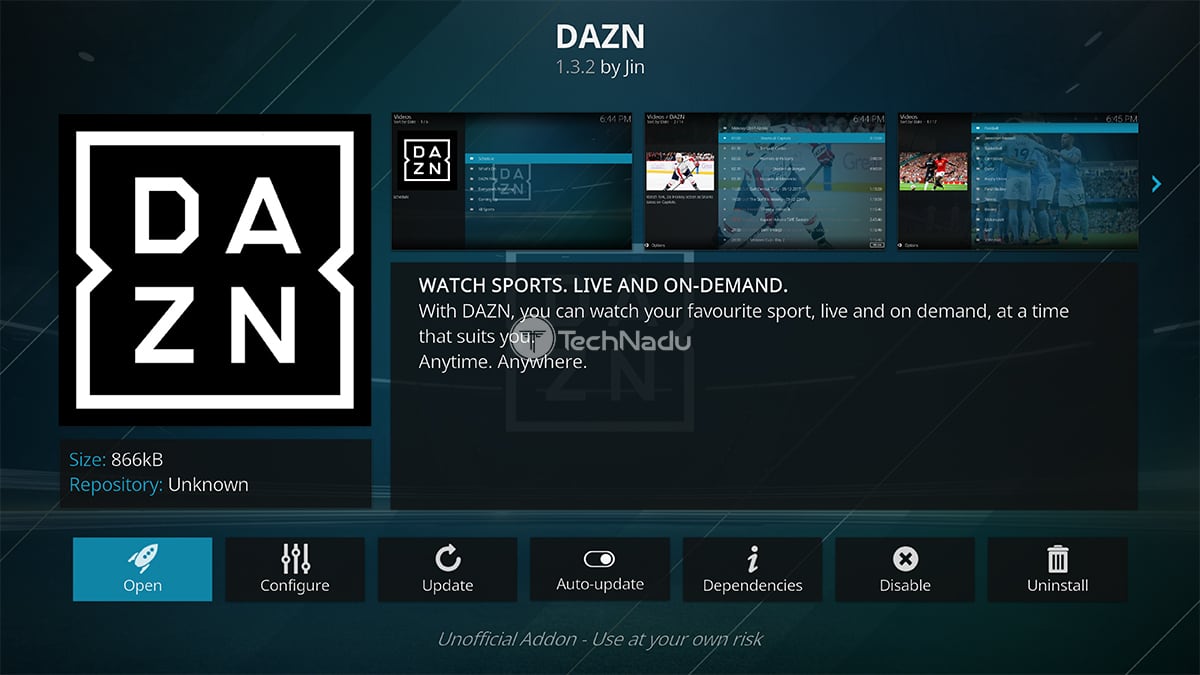 DAZN Kodi Addon