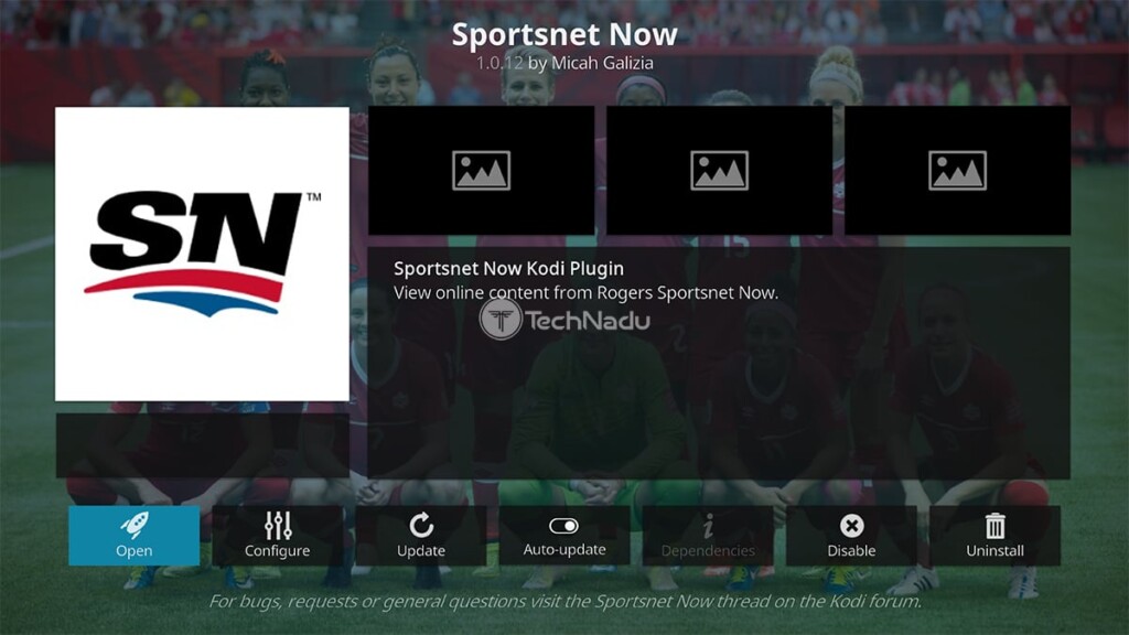 Sportsnet Now Kodi Addon Overview