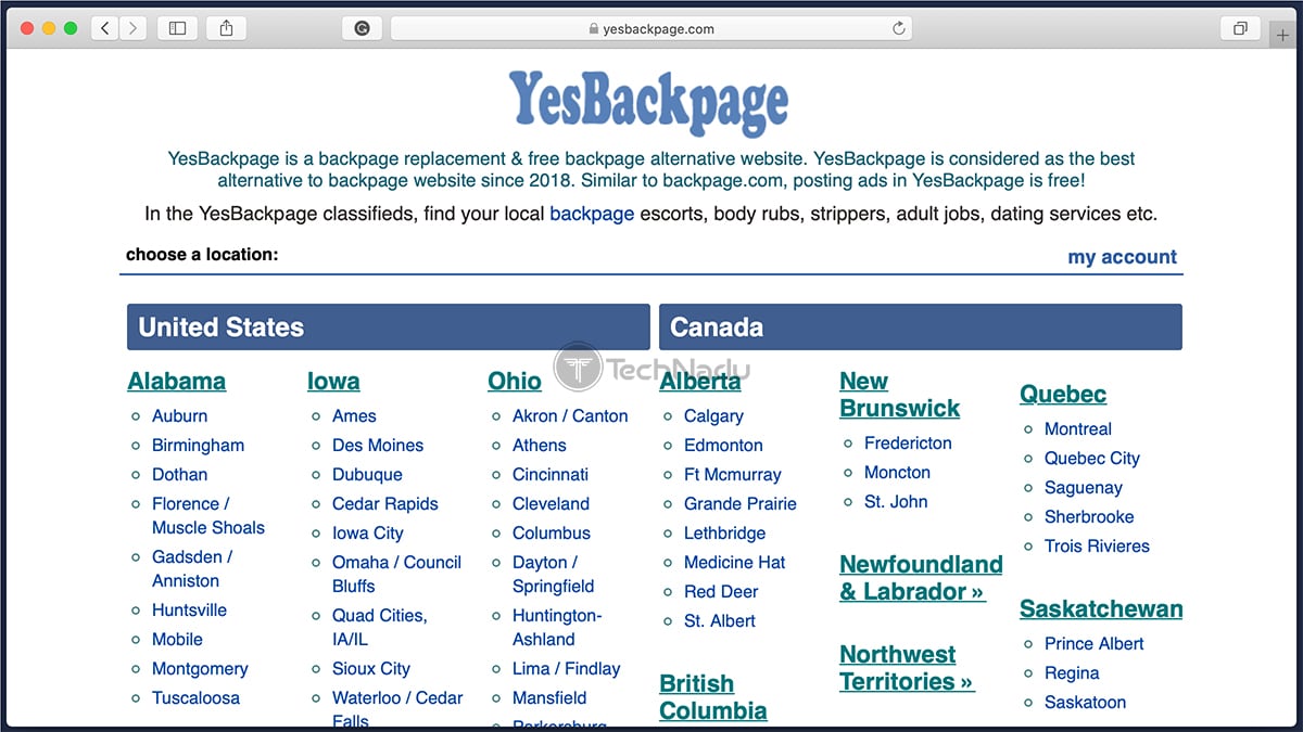 Yesbackpages
