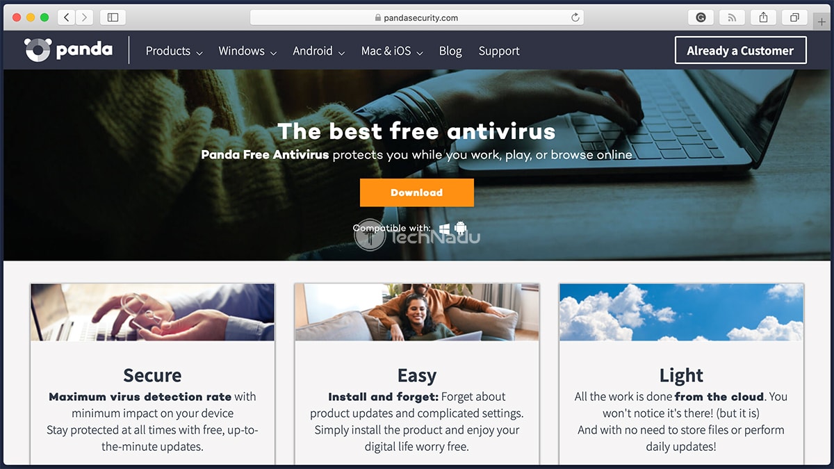 Panda Antivirus Free Homepage