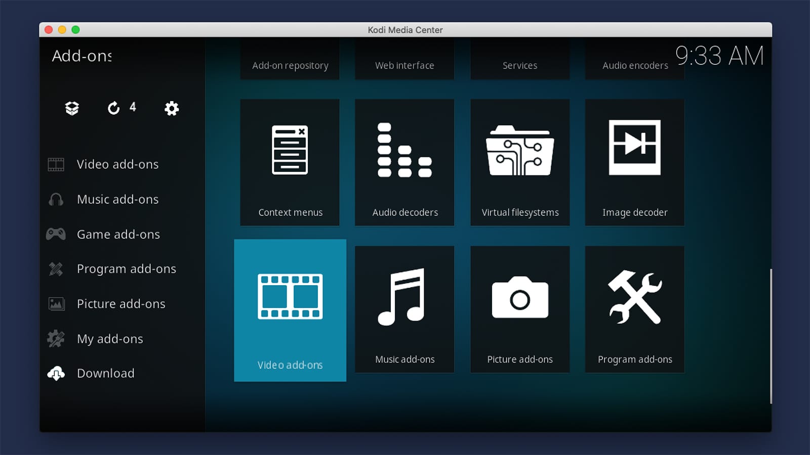 unofficial openelec media center os add-ons baixar