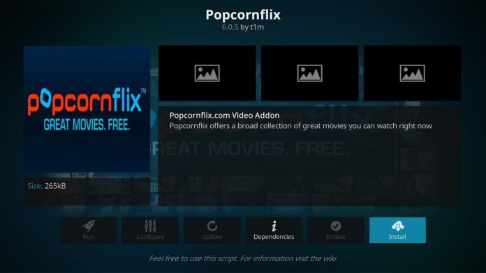 Popcornflix Kodi Addon Overview