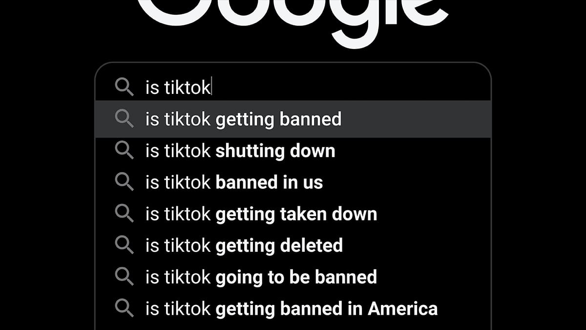 TikTok Banned Google Search Suggestions