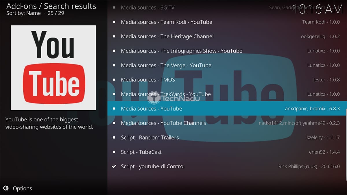 YouTube for Kodi Listed in Official Video Addons Repository