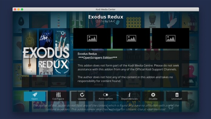 Exodus Redux Kodi Addon Overview