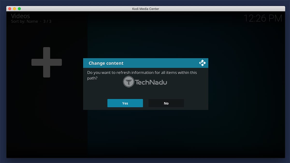 Forcing Kodi to Refresh Library Files