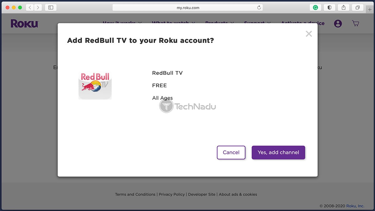 RedBull TV Private Channel on Roku