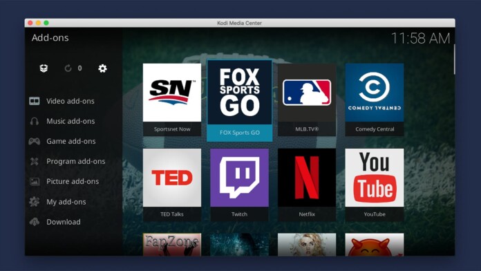 Selection of MLB Addons for Kodi