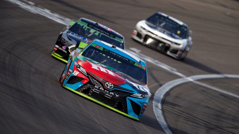 September 15, 2019 - Las Vegas, Nevada, USA Kyle Busch (18) races down the front stretch during the South Point 400 at Las Vegas Motor Speedway in Las Vegas, Nevada