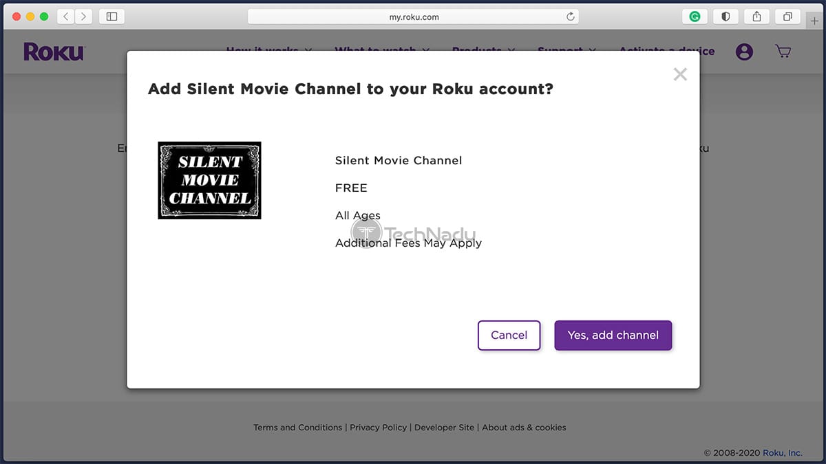 Silent Movie Channel Roku