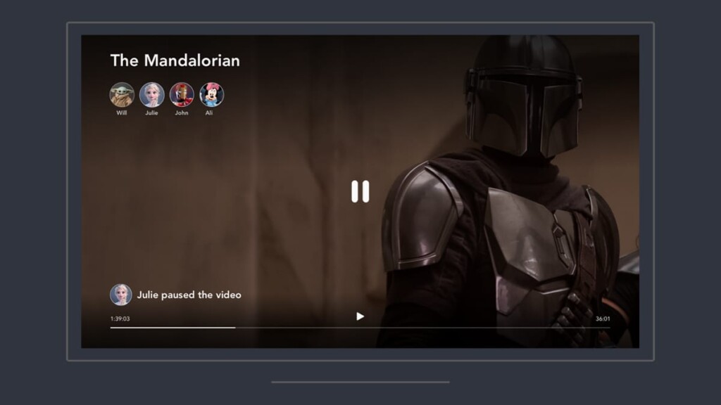 Disney Plus GroupWatch Session Interface