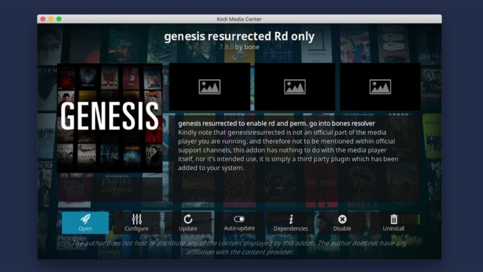 Genesis Resurrected Overview Interface