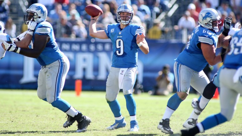 Matthew Stafford Quarterback for the Detroit Lions in game action during a regular season NFL game
