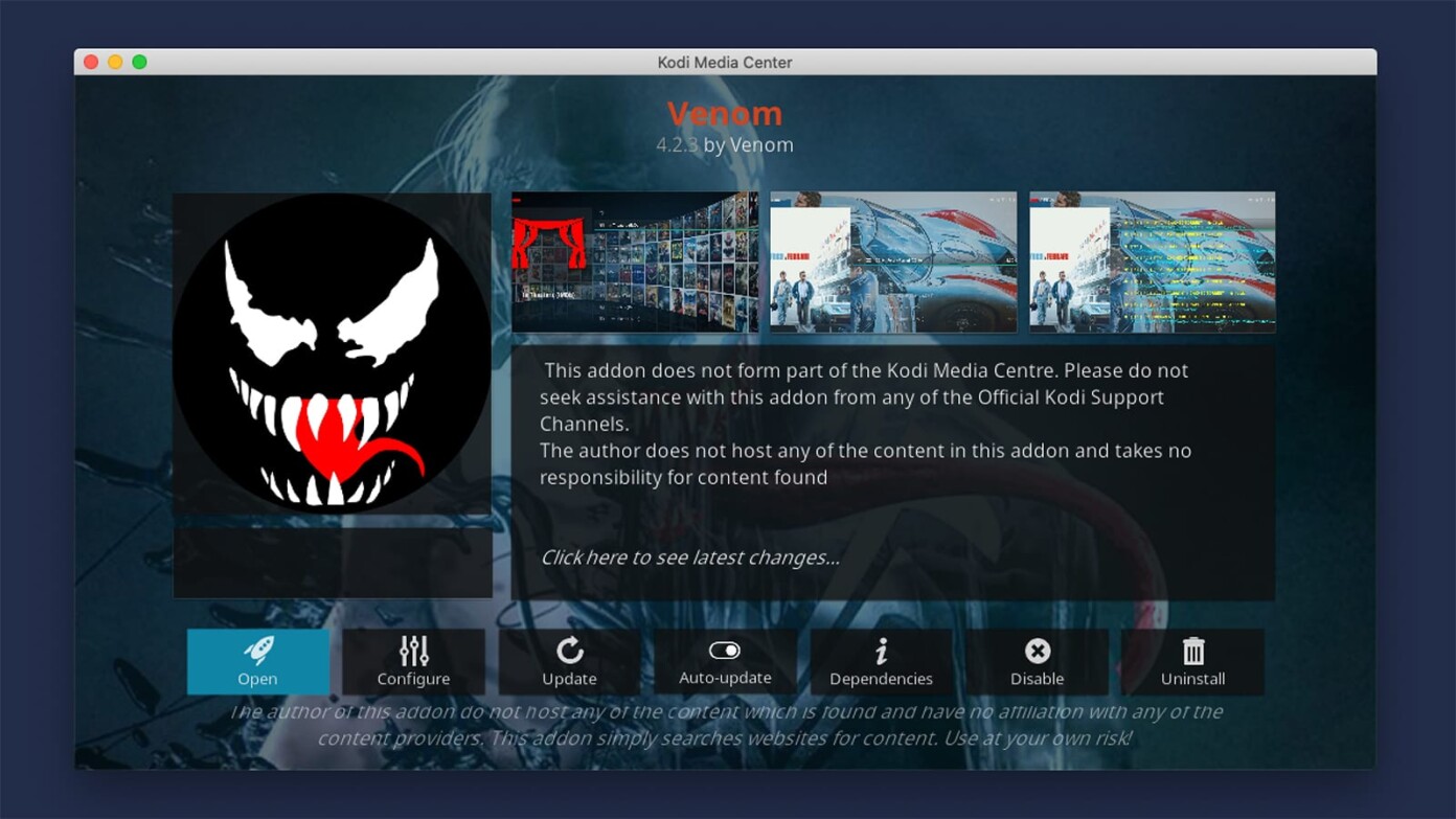 Venom instal the new version for ios