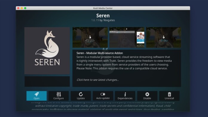 Seren Kodi Addon Overview