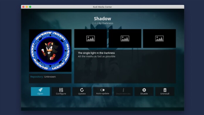 Shadow Kodi Addon Overview