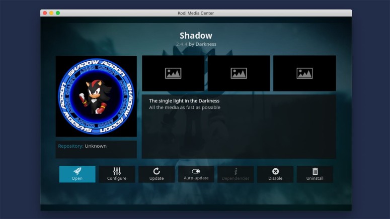 Shadow Kodi Addon Overview