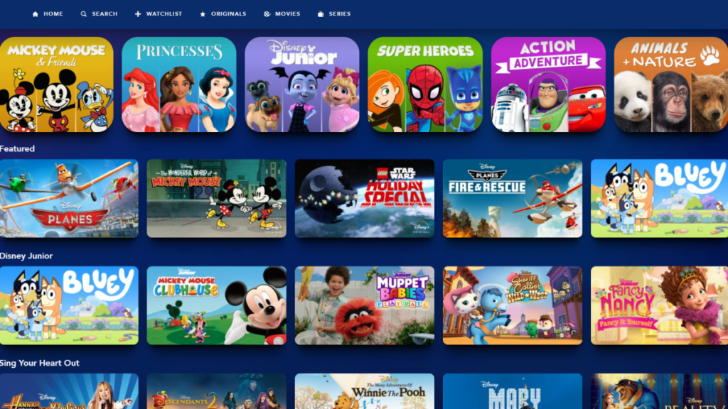 disney plus browse