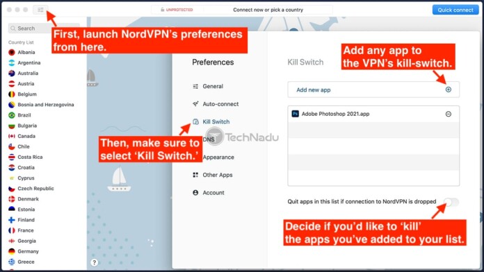 nordvpn kill switch mac