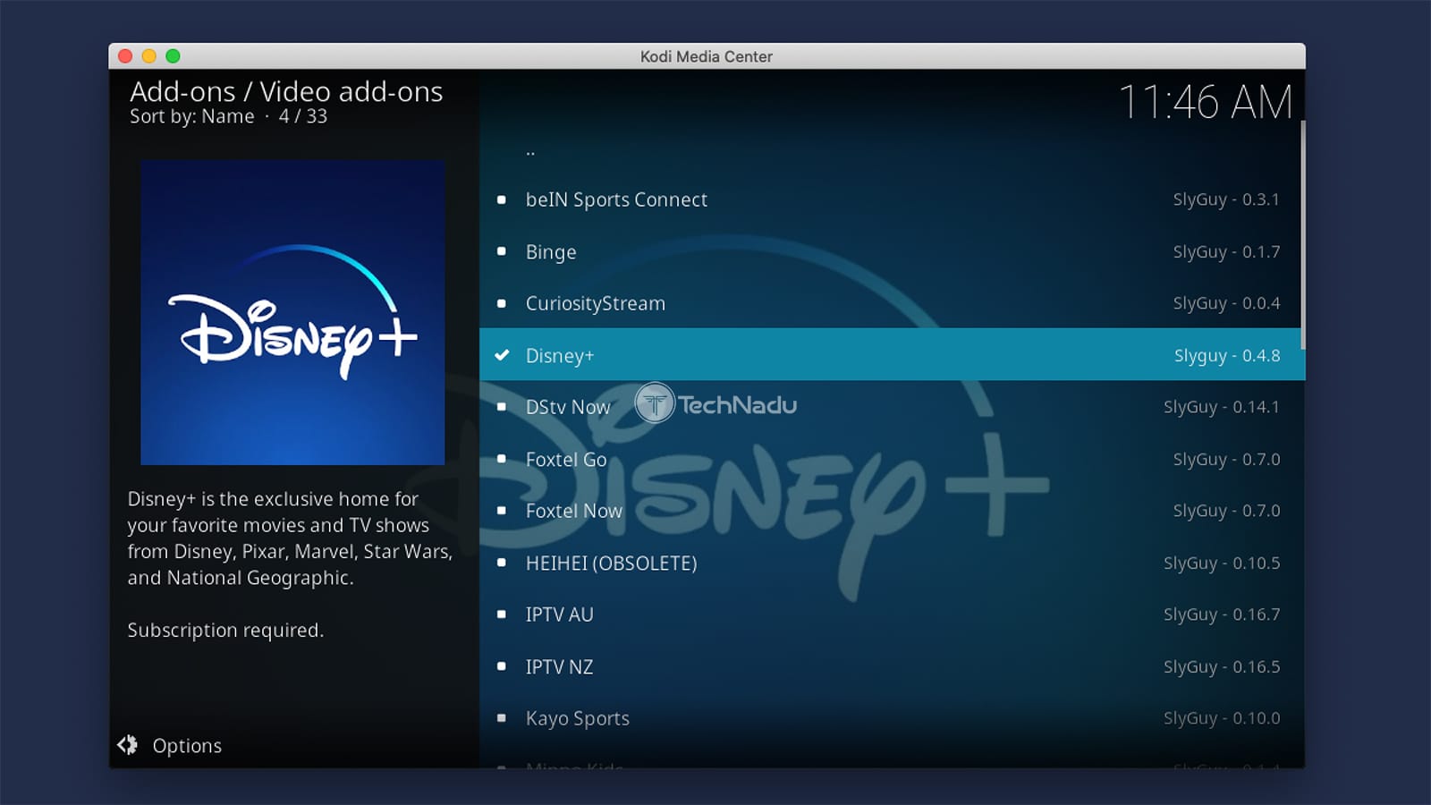 kodi add on for mac