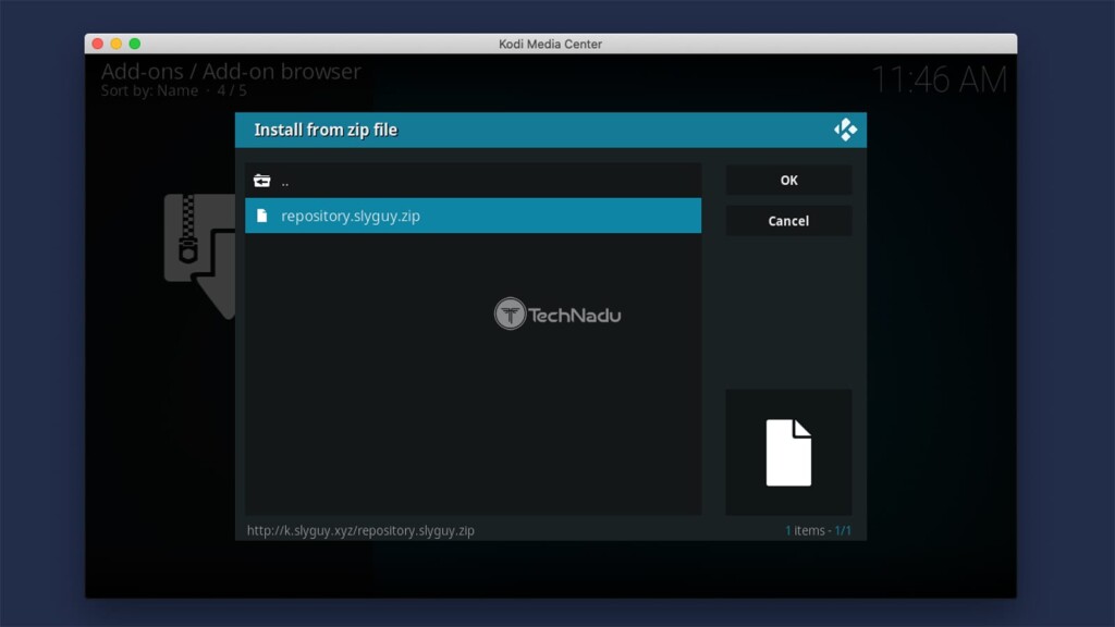 Installing SlyGuy Repository for Kodi Addons