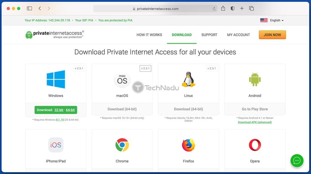 List of Private Internet Access Supported Platforms