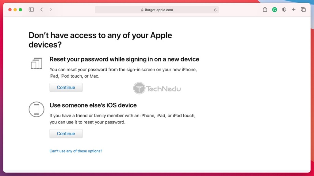 Choosing How to Access Verfication Code When Retrieving Lost Apple ID Credentials