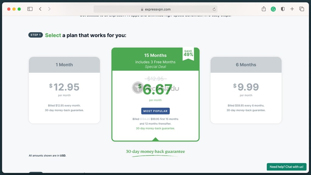 Latest ExpressVPN Subscription Pricing Plans