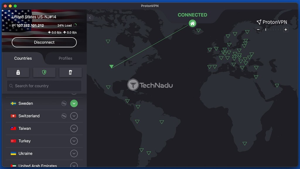 protonvpn server list