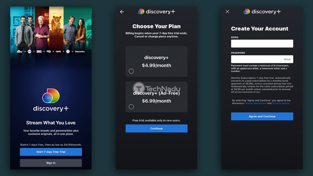 discovery plus login account
