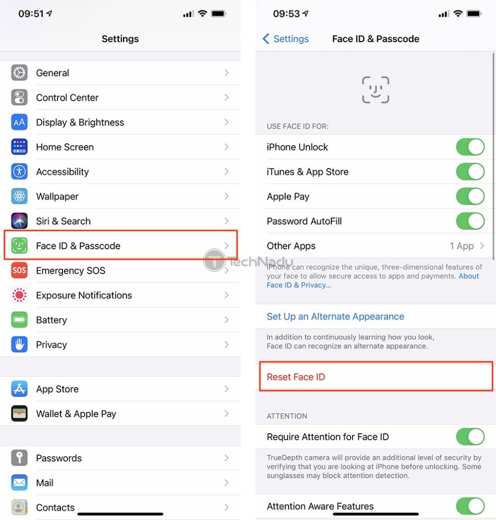 Steps to Reset Face ID on iPhone