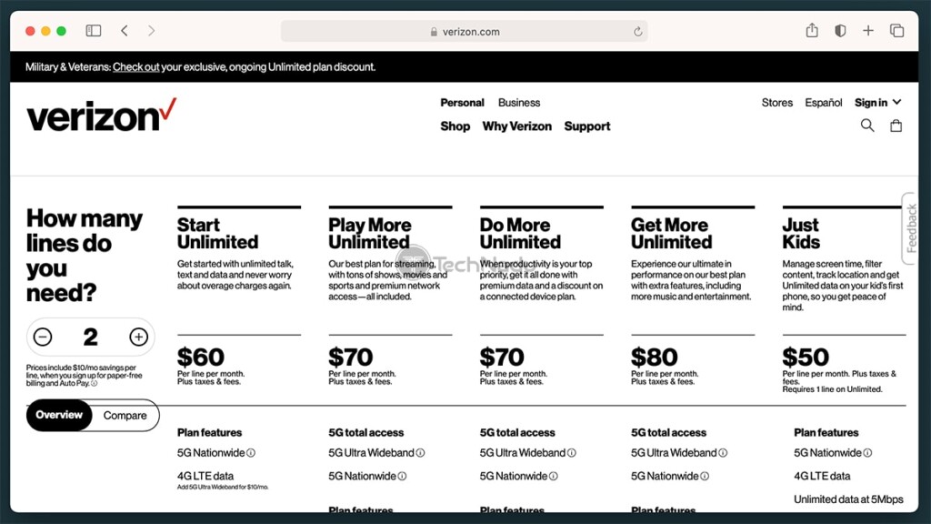 Verizon Unlimited Plans With Discovery Plus Promo