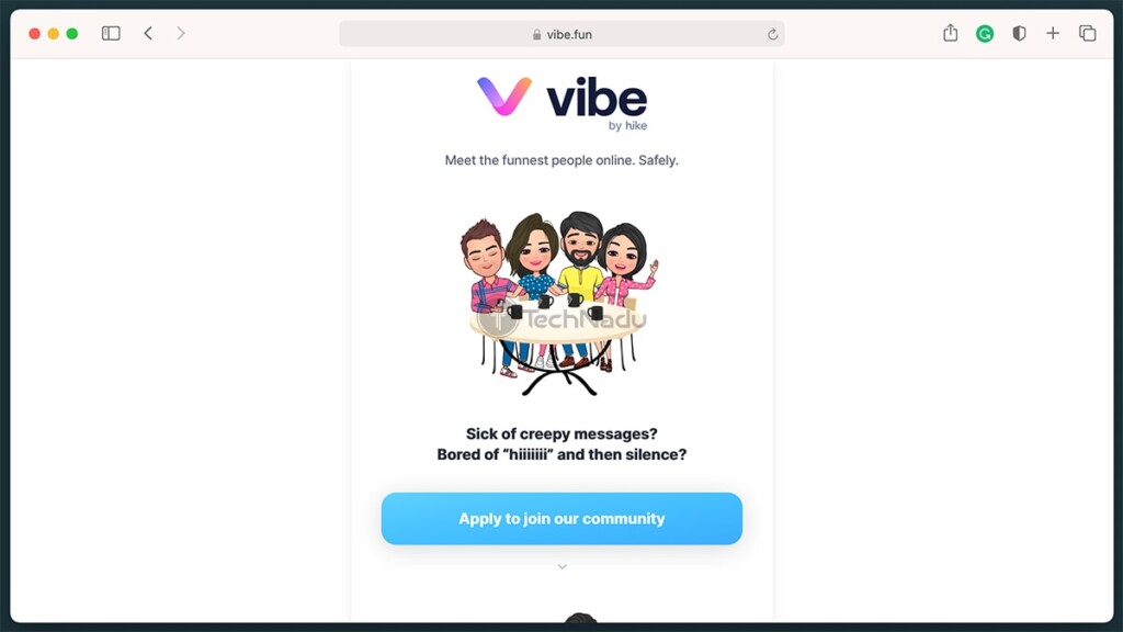 Vibe by Hike Homepage