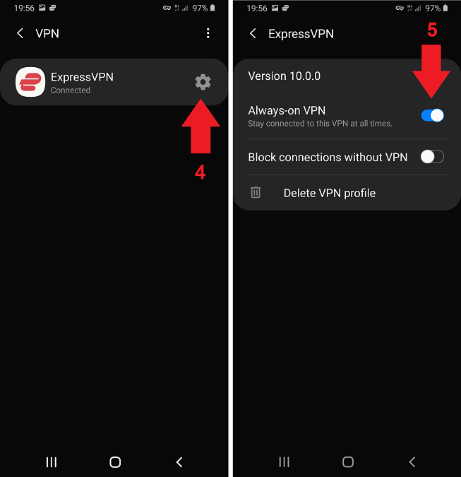 Enable Always-on VPN on Android