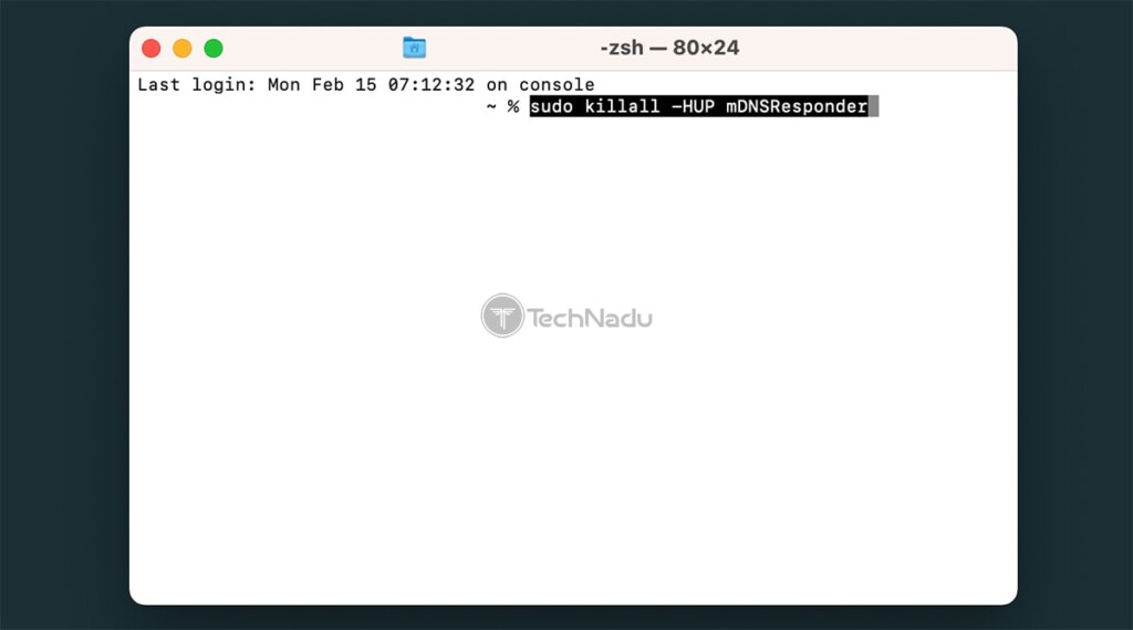 Flushing DNS Cache via macOS Terminal