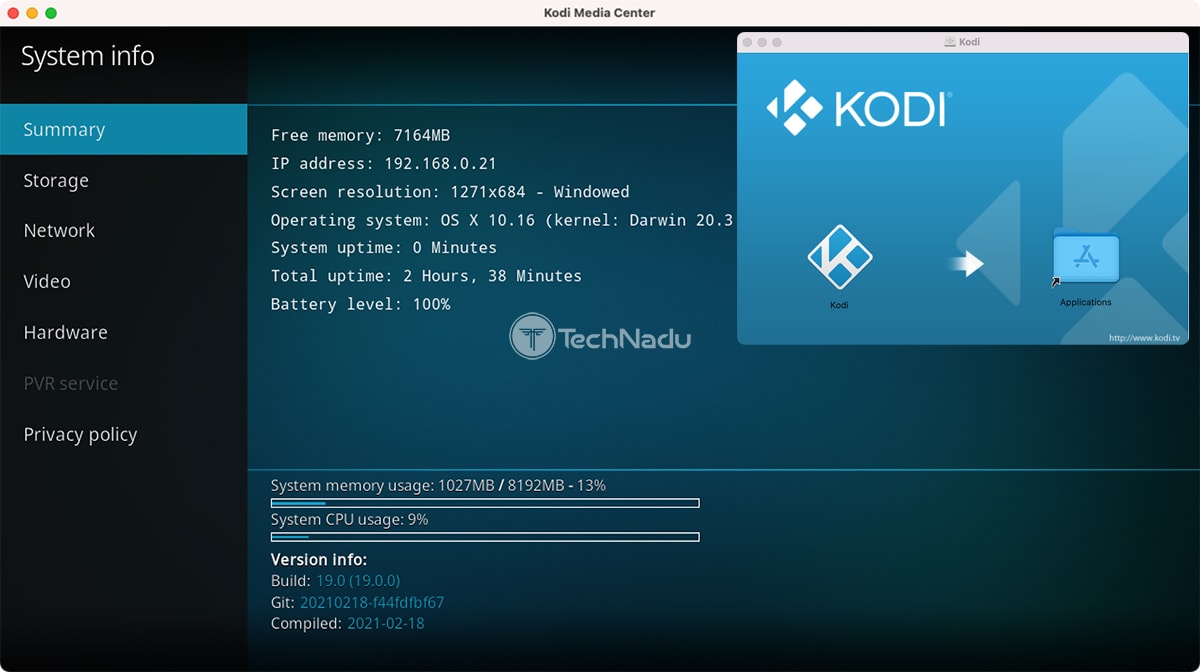 older version of kodi for mac