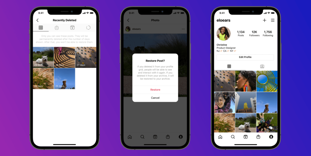 Instagram Introduces ‘Recently Deleted’ Feature