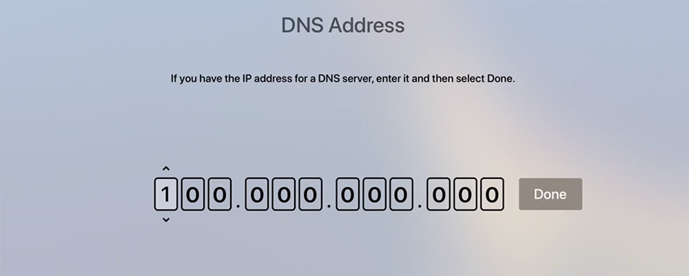 Add Custom DNS to Apple TV