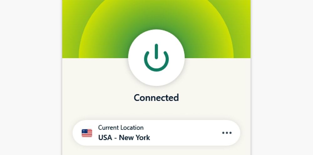 Connected to ExpressVPN Server