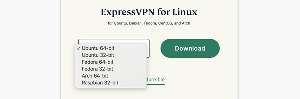 Downloading ExpressVPN on Linux